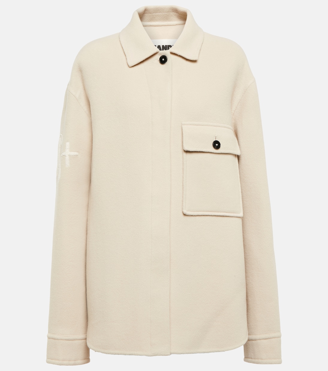 Monogram virgin wool jacket | Jil Sander