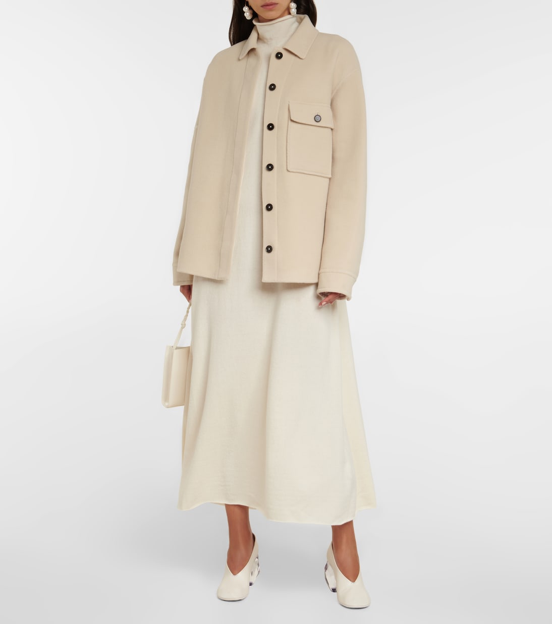 Monogram virgin wool jacket | Jil Sander