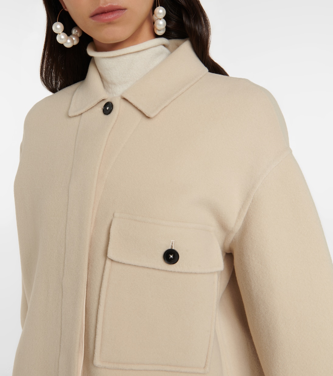 Monogram virgin wool jacket | Jil Sander
