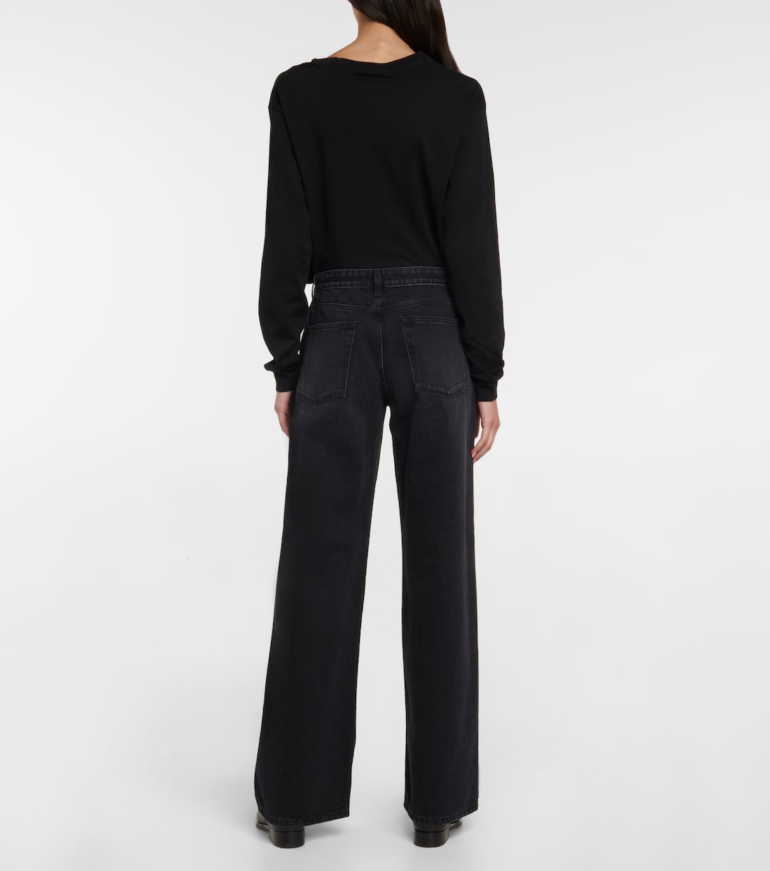 Eglitta high-rise wide-leg jeans in black - The Row | Mytheresa Eglitta high-rise wide-leg jeans in black - The Row | Mytheresa
