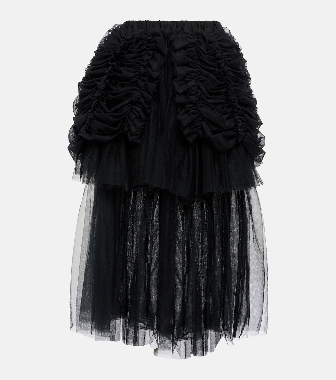 Falda midi de tul fruncida | Noir Kei Ninomiya