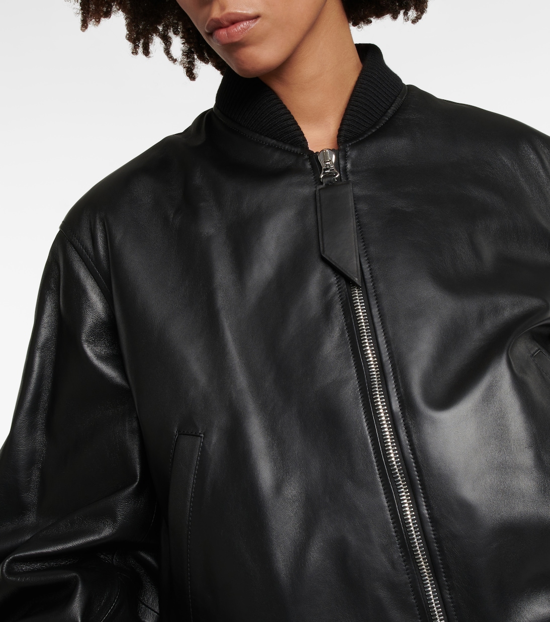 Anja leather bomber jacket | The Attico