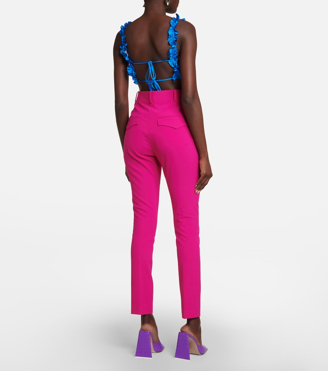 Pantalones ajustados Berry de crepé | The Attico
