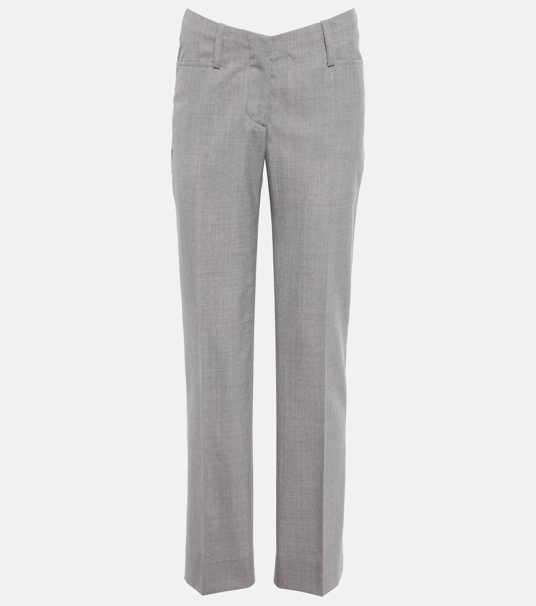 Pleated slim virgin wool pants | Victoria Beckham