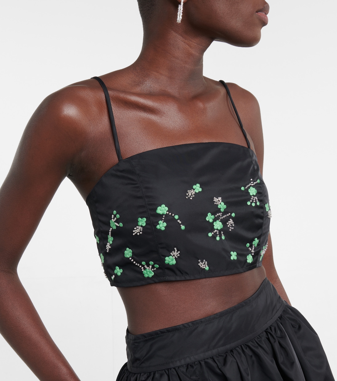 Beaded crop top | Ganni