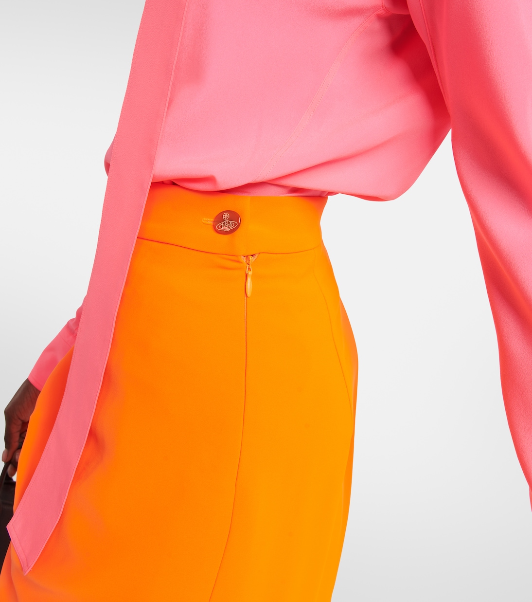 Falda midi Panther de crepé asimétrica | Vivienne Westwood