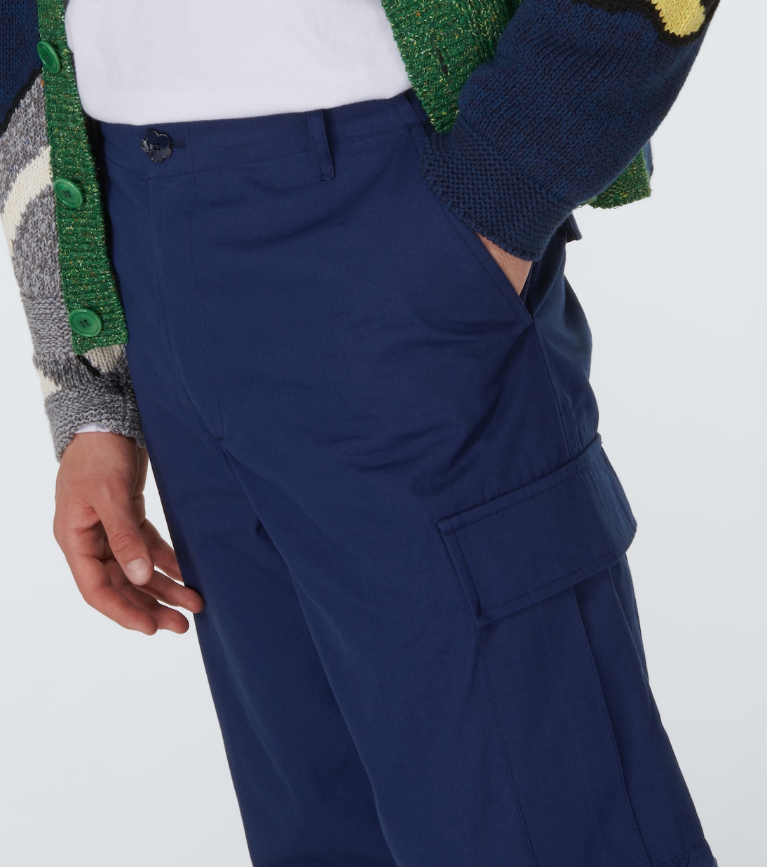 Pantaloni cargo regular in cotone in Blu Kenzo Mytheresa