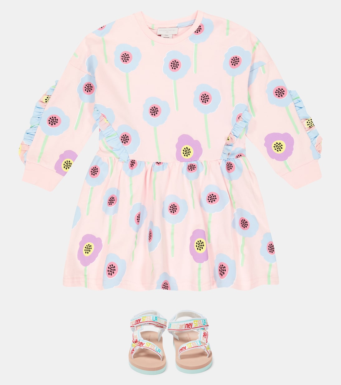 Bedrucktes Kleid aus Baumwoll-Jersey | Stella McCartney Kids