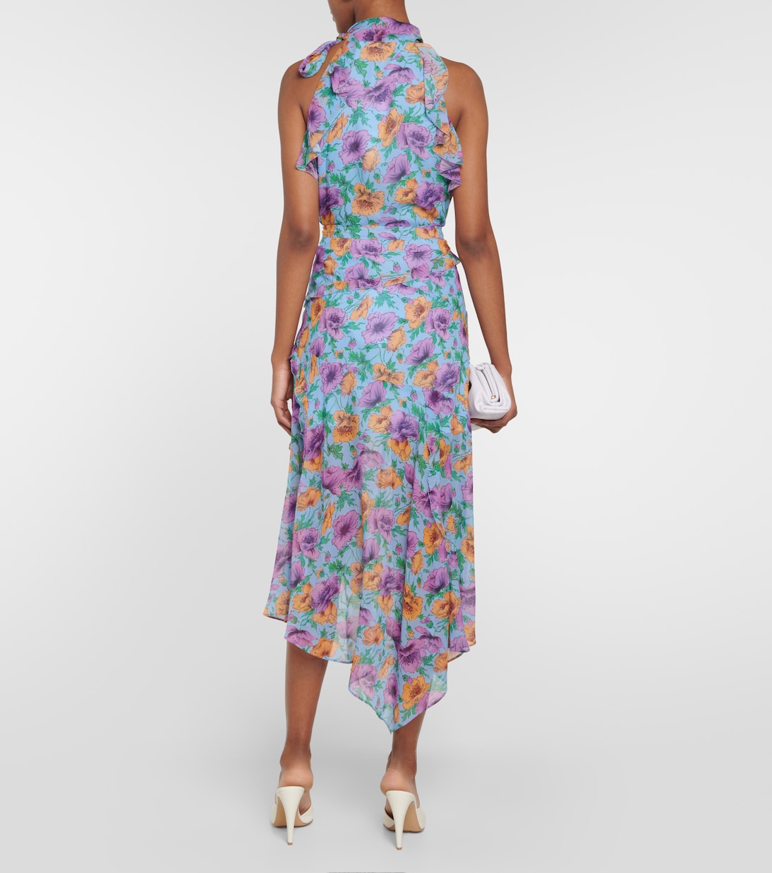 Falda midi Eleonora de seda floral | Veronica Beard