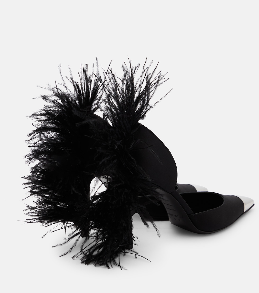 x Sergio Rossi – Escarpins Amazona en jean à plumes | Area