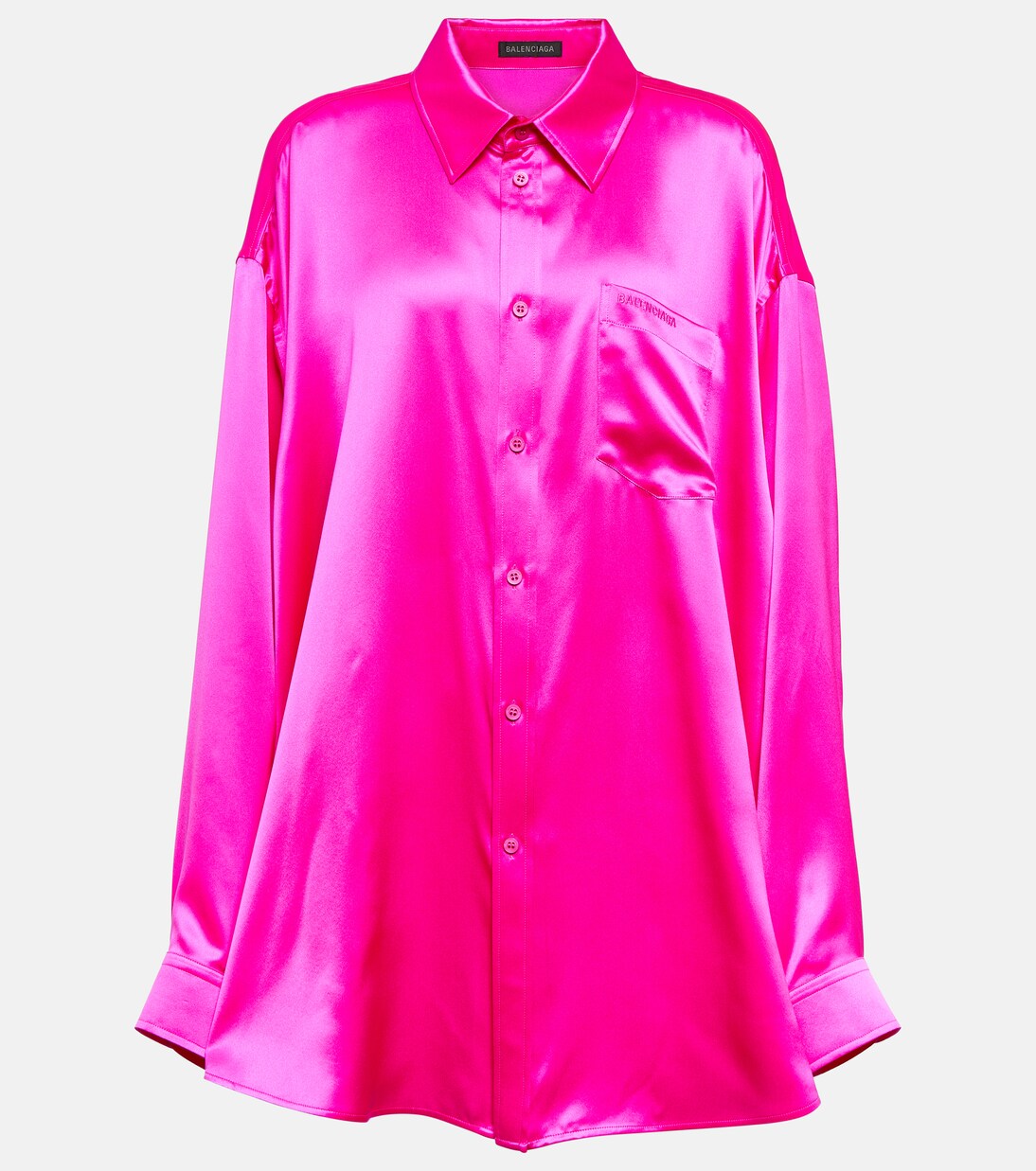 Silk shirt in pink Balenciaga Mytheresa