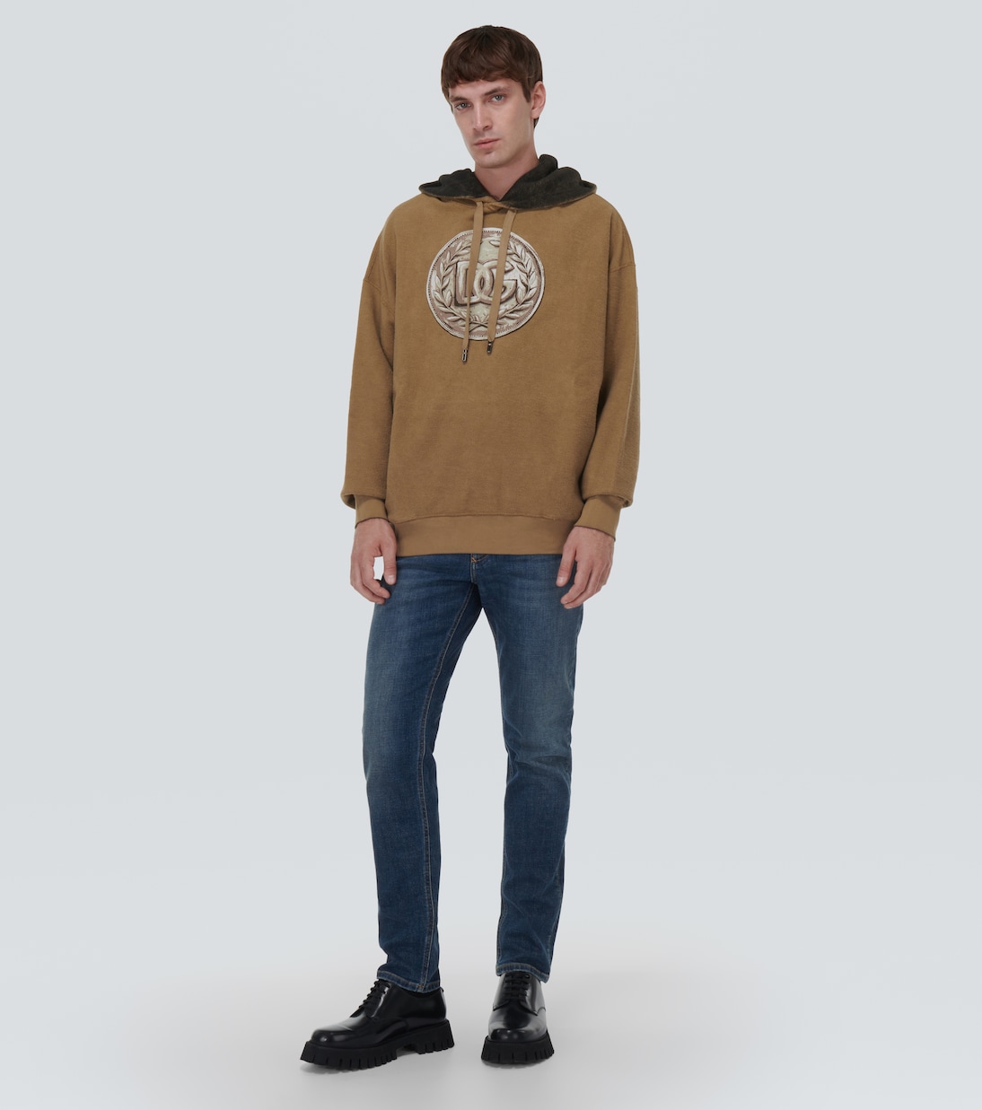 Felpa in jersey di cotone con stampa | Dolce&Gabbana