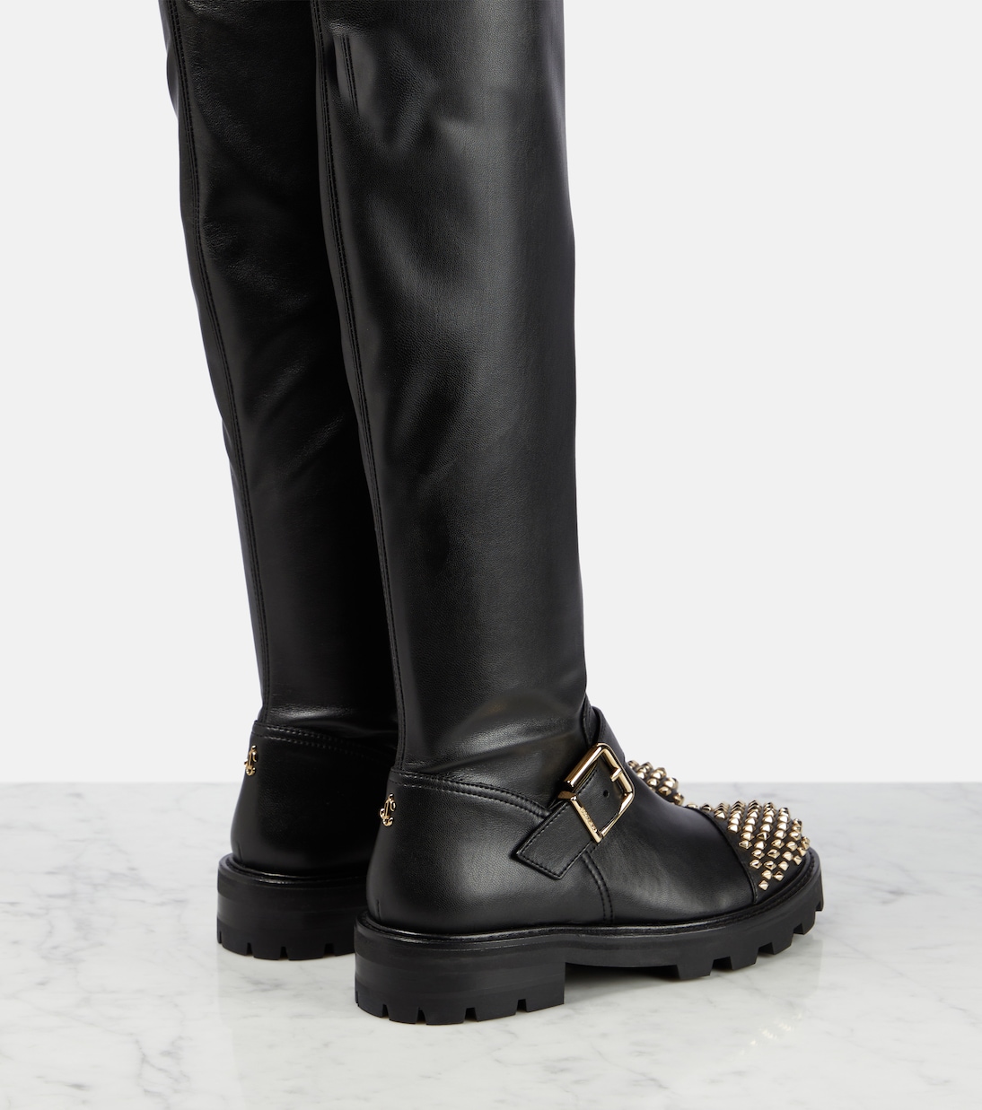 Botas mosqueteras Biker II de piel | Jimmy Choo