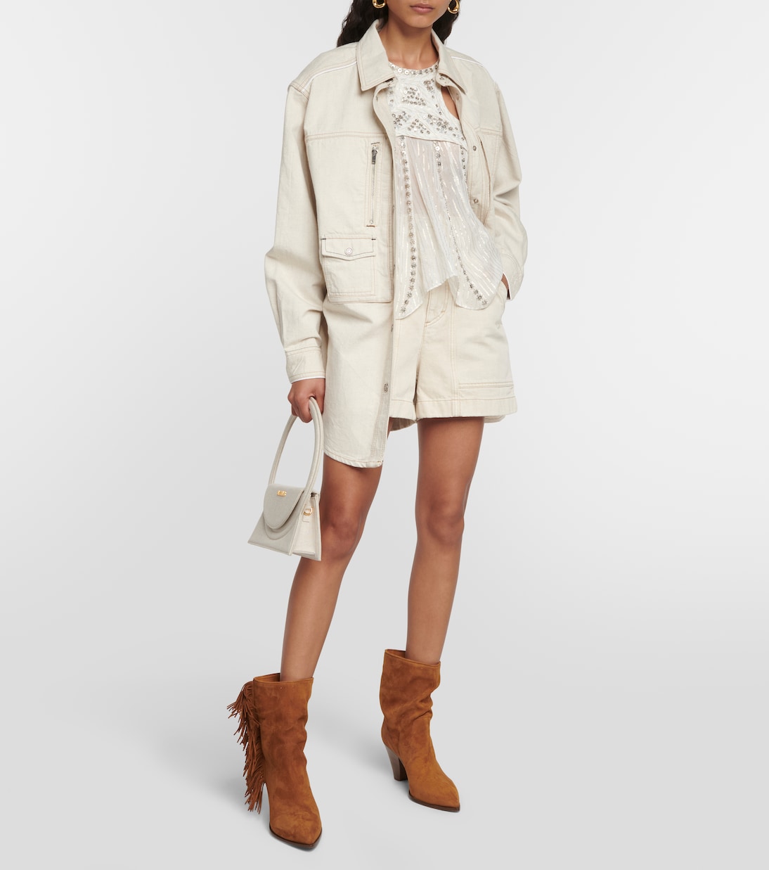 Marfa fringed suede ankle boots | Aquazzura