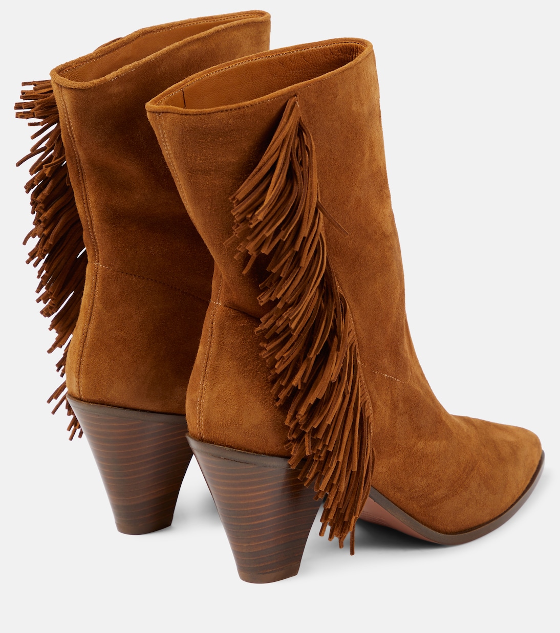 Marfa fringed suede ankle boots | Aquazzura