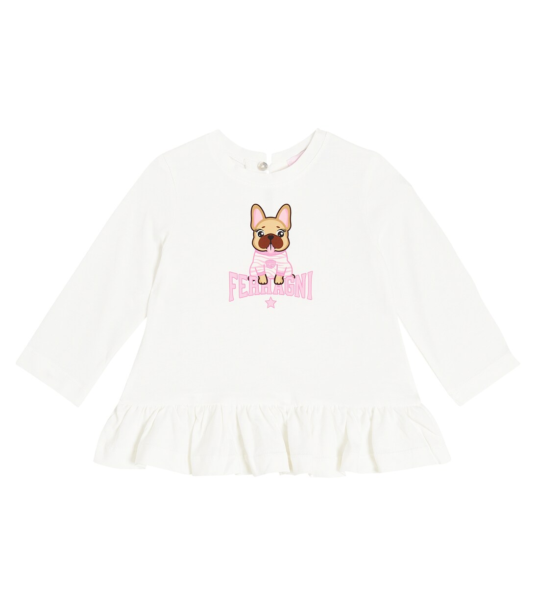 x Chiara Ferragni Baby - Abito in cotone con stampa | Monnalisa