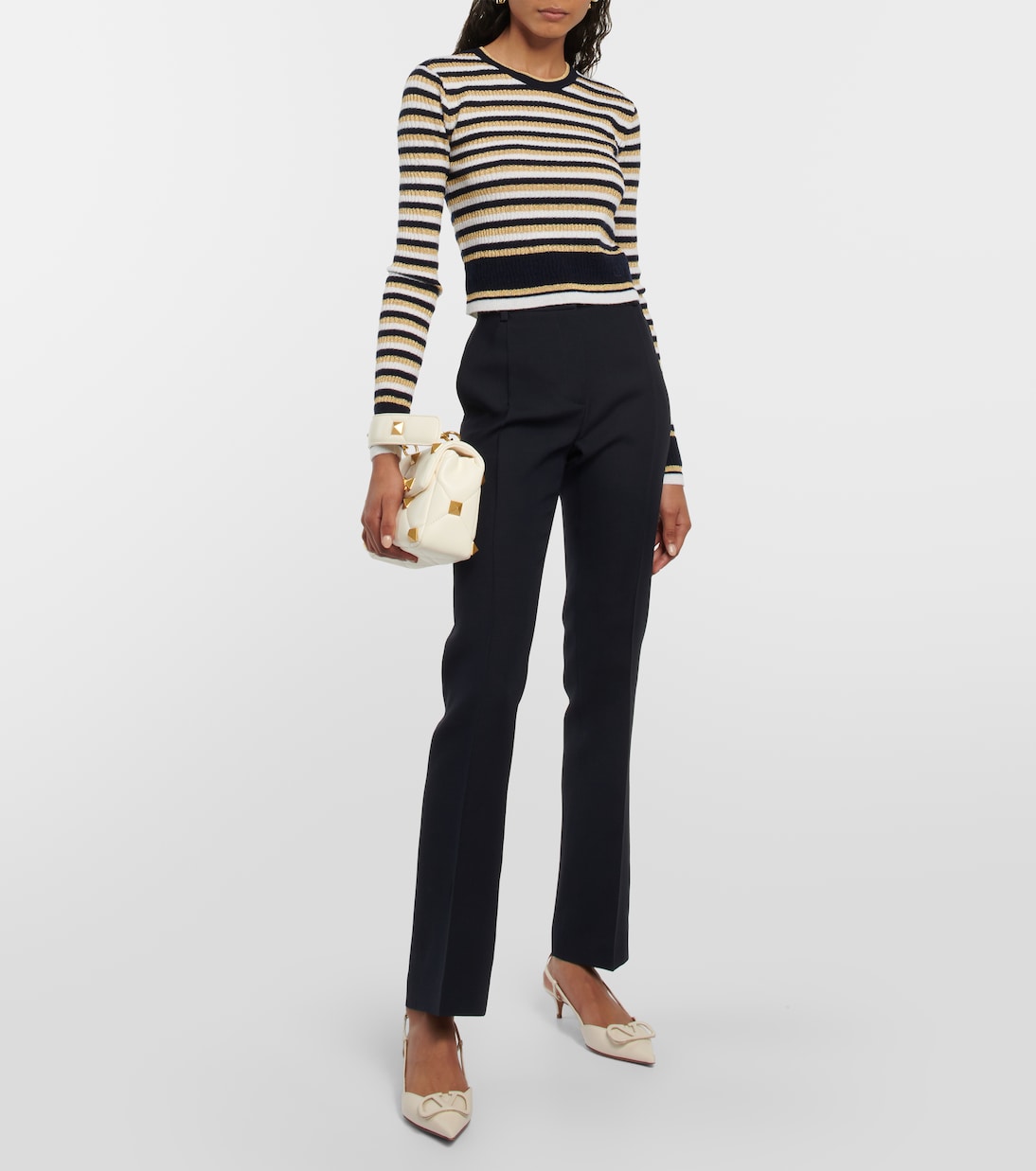 Pantaloni in seta a vita alta | Valentino