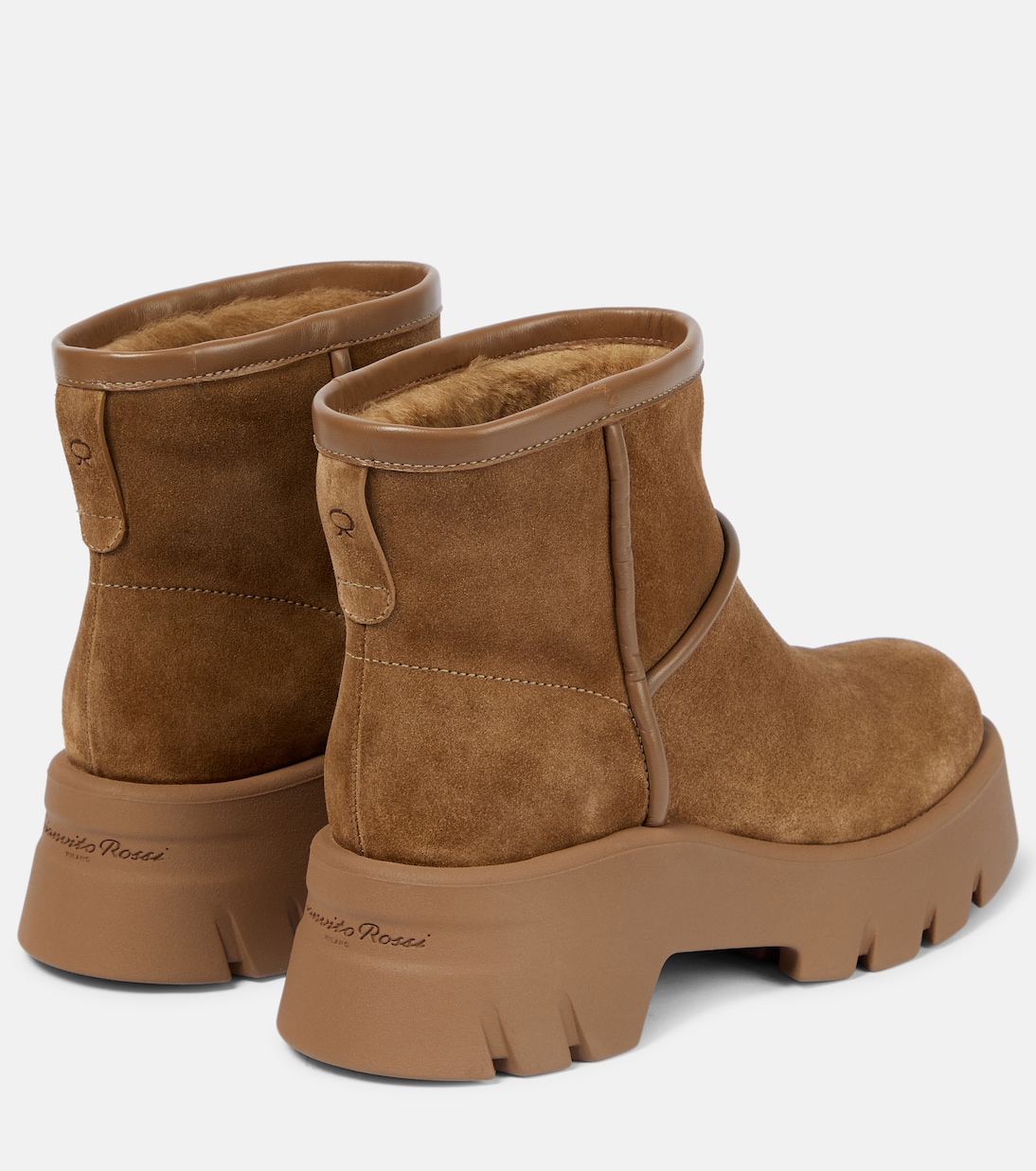 Shearling-lined suede ankle boots | Gianvito Rossi