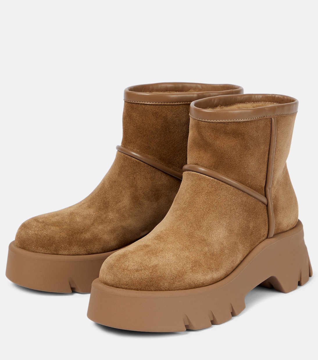 Shearling-lined suede ankle boots | Gianvito Rossi