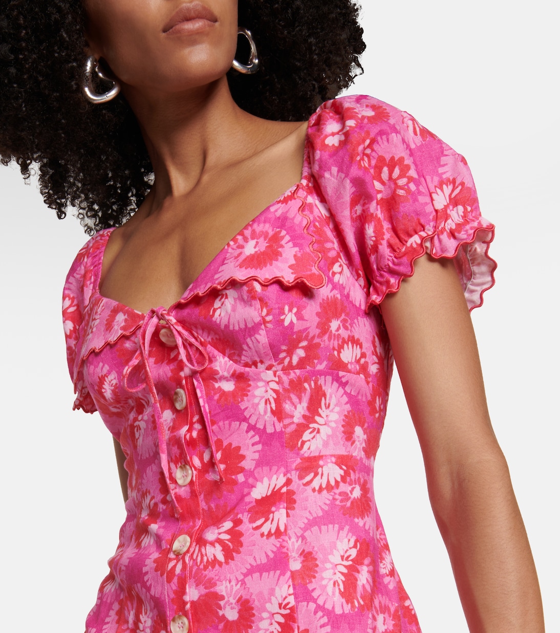 Briella printed linen-blend midi dress | Rixo