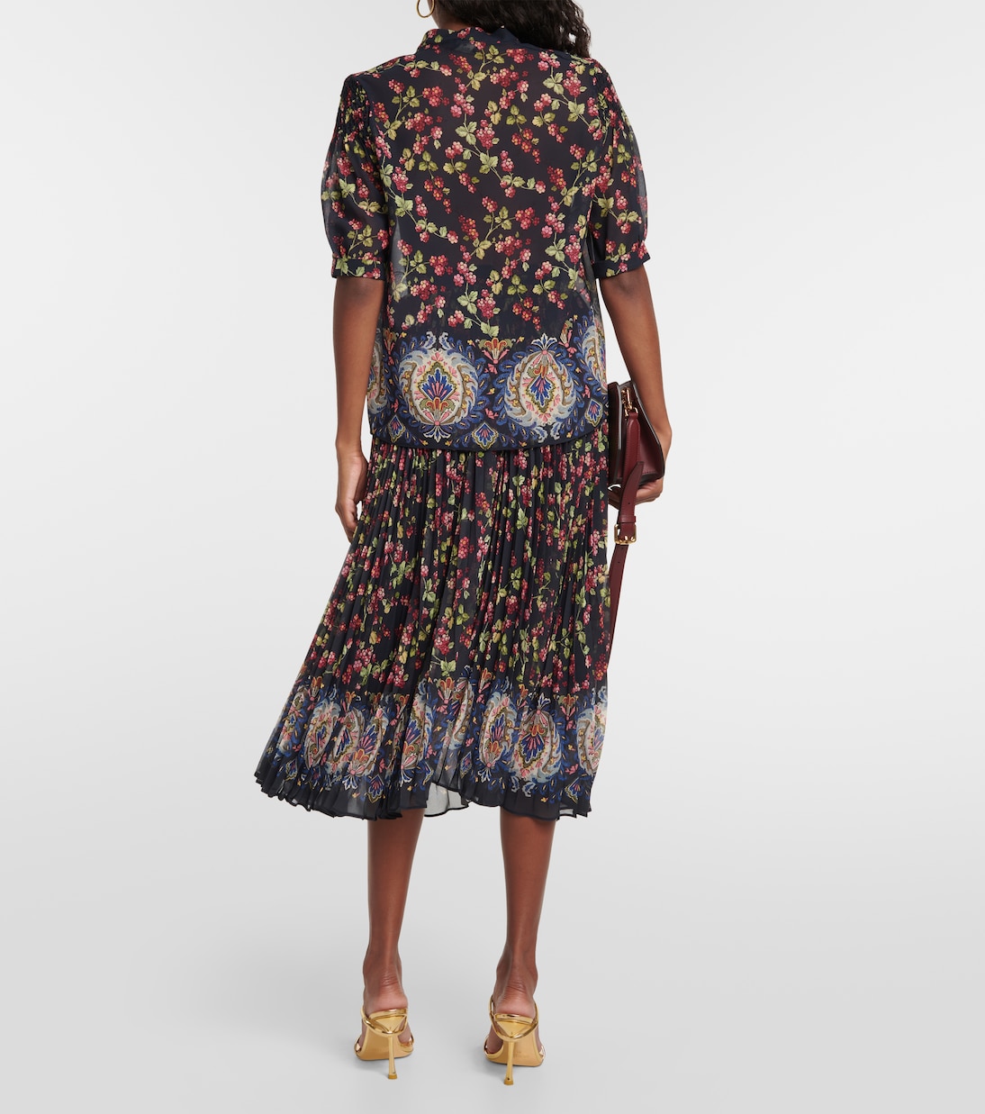 Top in seta con stampa e lavallière | Etro