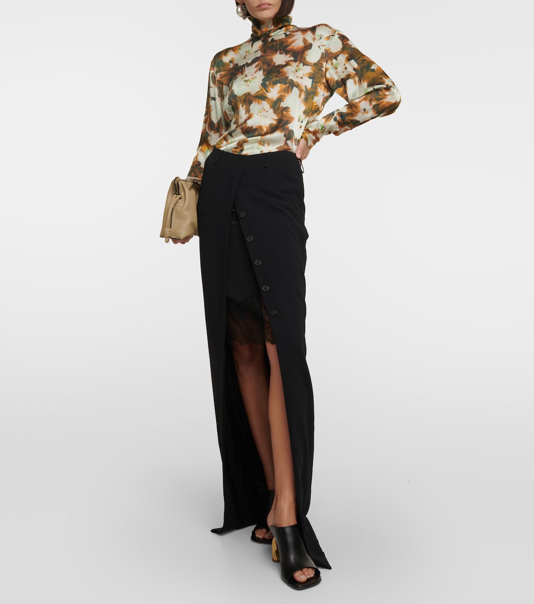 Jupe longue en crêpe | Dries Van Noten
