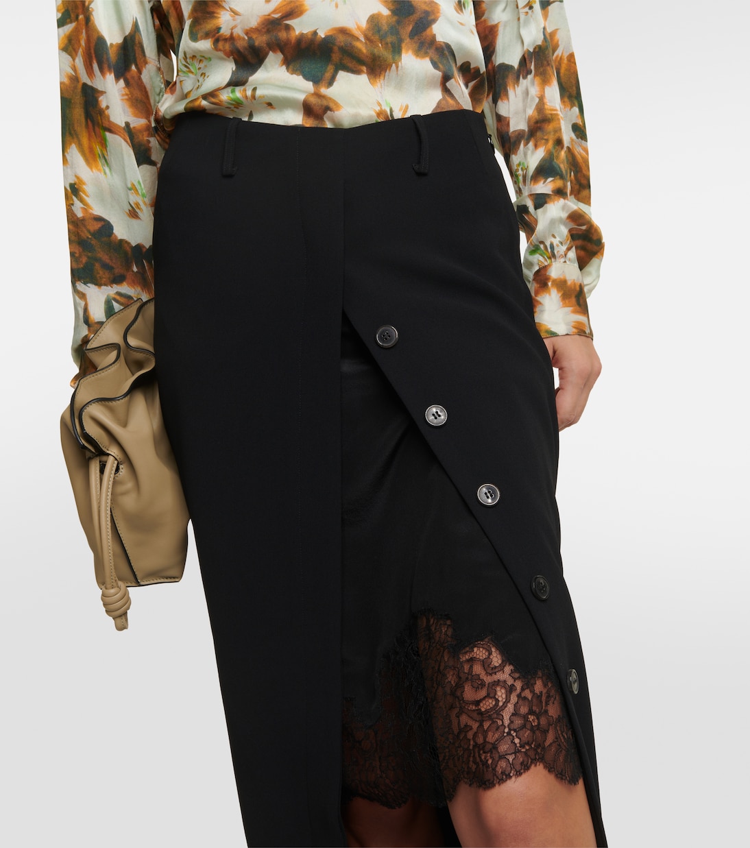 Jupe longue en crêpe | Dries Van Noten