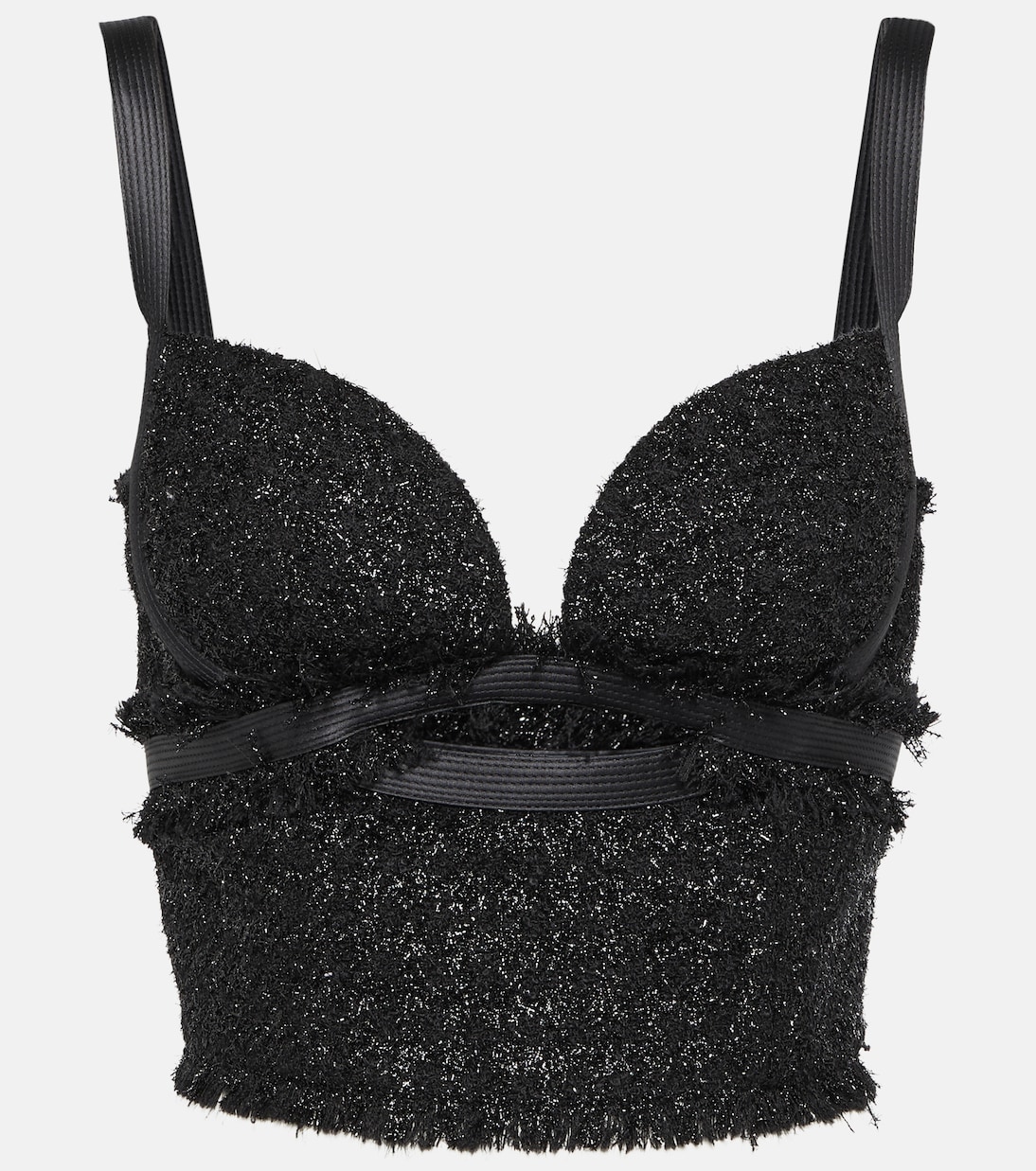 Boucle bustier in black Versace Mytheresa