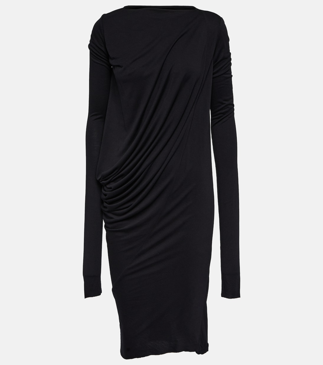 Vestido midi Lilies de jersey drapeado | Rick Owens