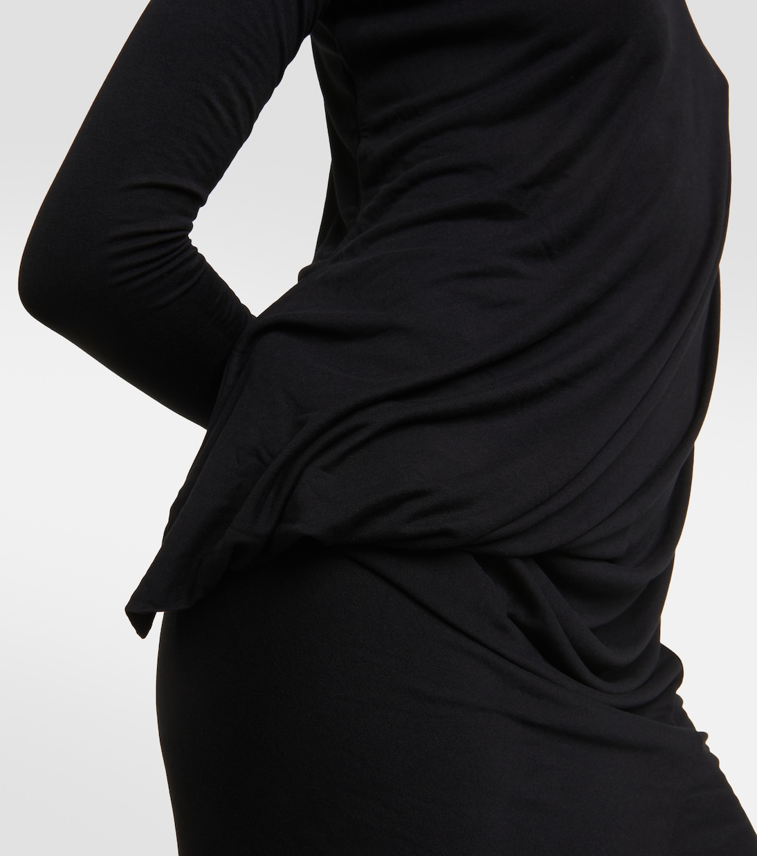 Vestido midi Lilies de jersey drapeado | Rick Owens