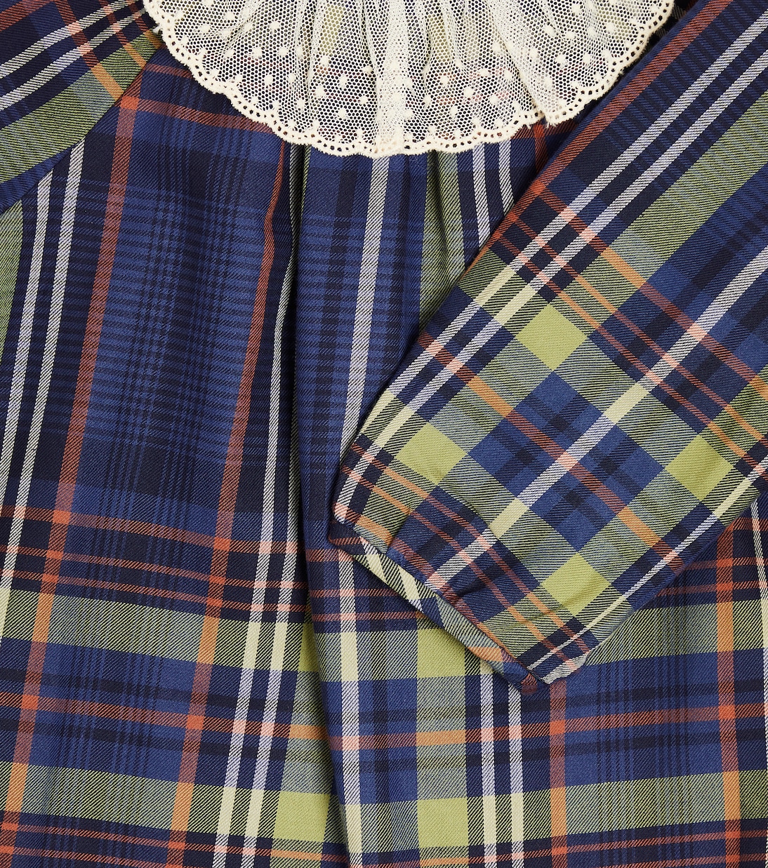 Baby Flavili tartan cotton dress | Bonpoint