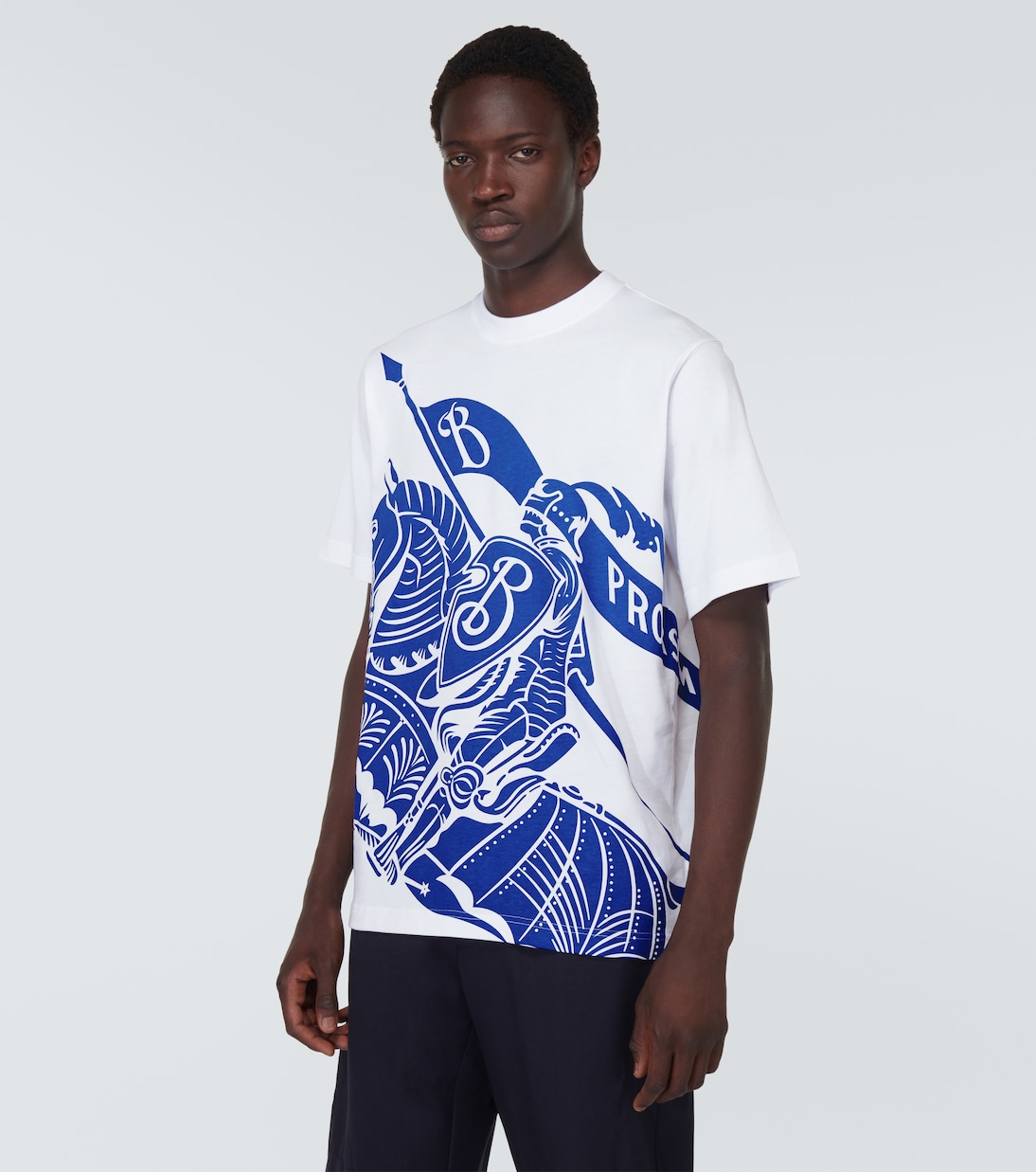 T Shirt EKD aus Baumwoll Jersey in WeiB Burberry Mytheresa