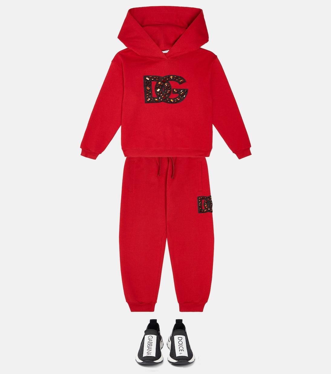 Felpa in jersey di cotone con cappuccio | Dolce&Gabbana Kids