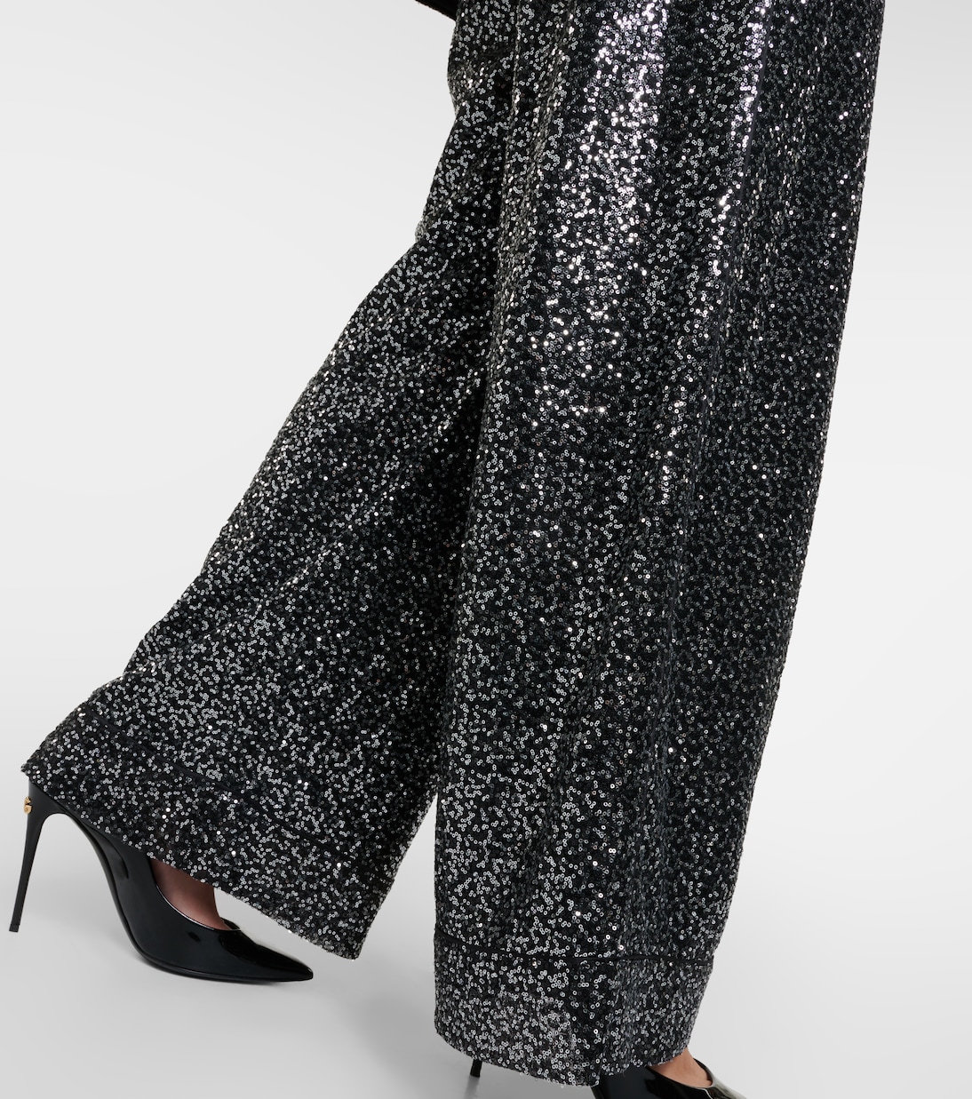 Pantalon ample à taille haute à sequins | Dolce&Gabbana