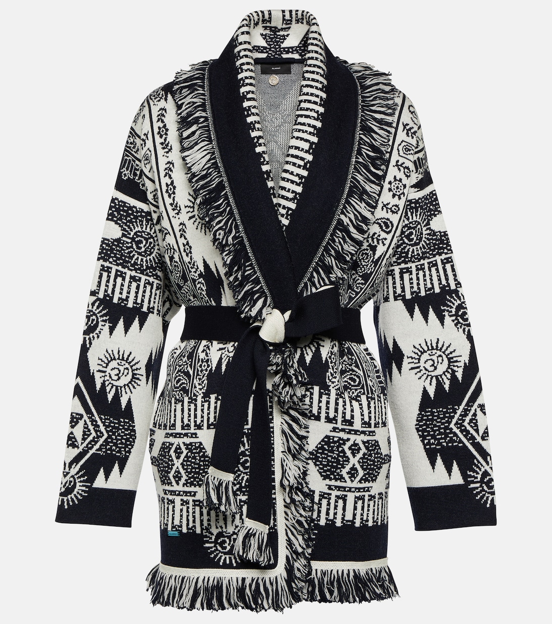 Icon jacquard wool-blend cardigan  | Alanui