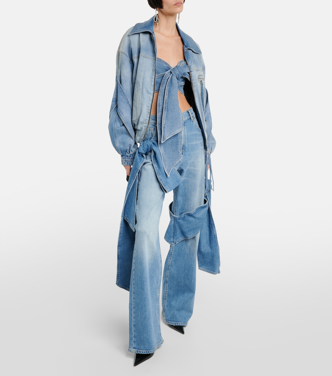 Top raccourci en jean | Blumarine