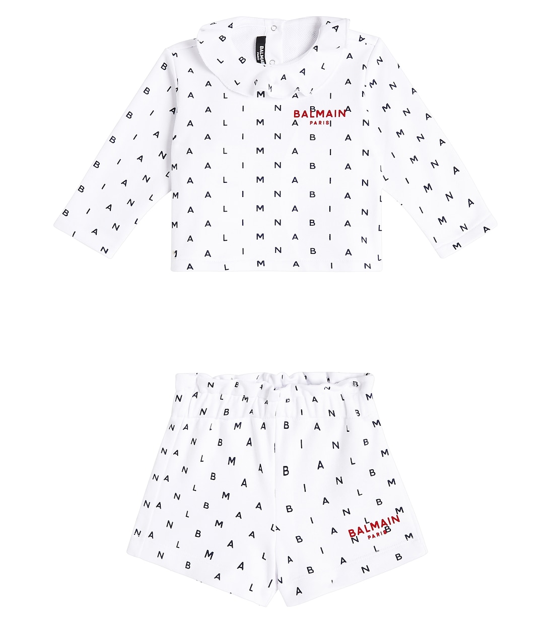 Bebé - set de sudadera y shorts de algodón | Balmain Kids