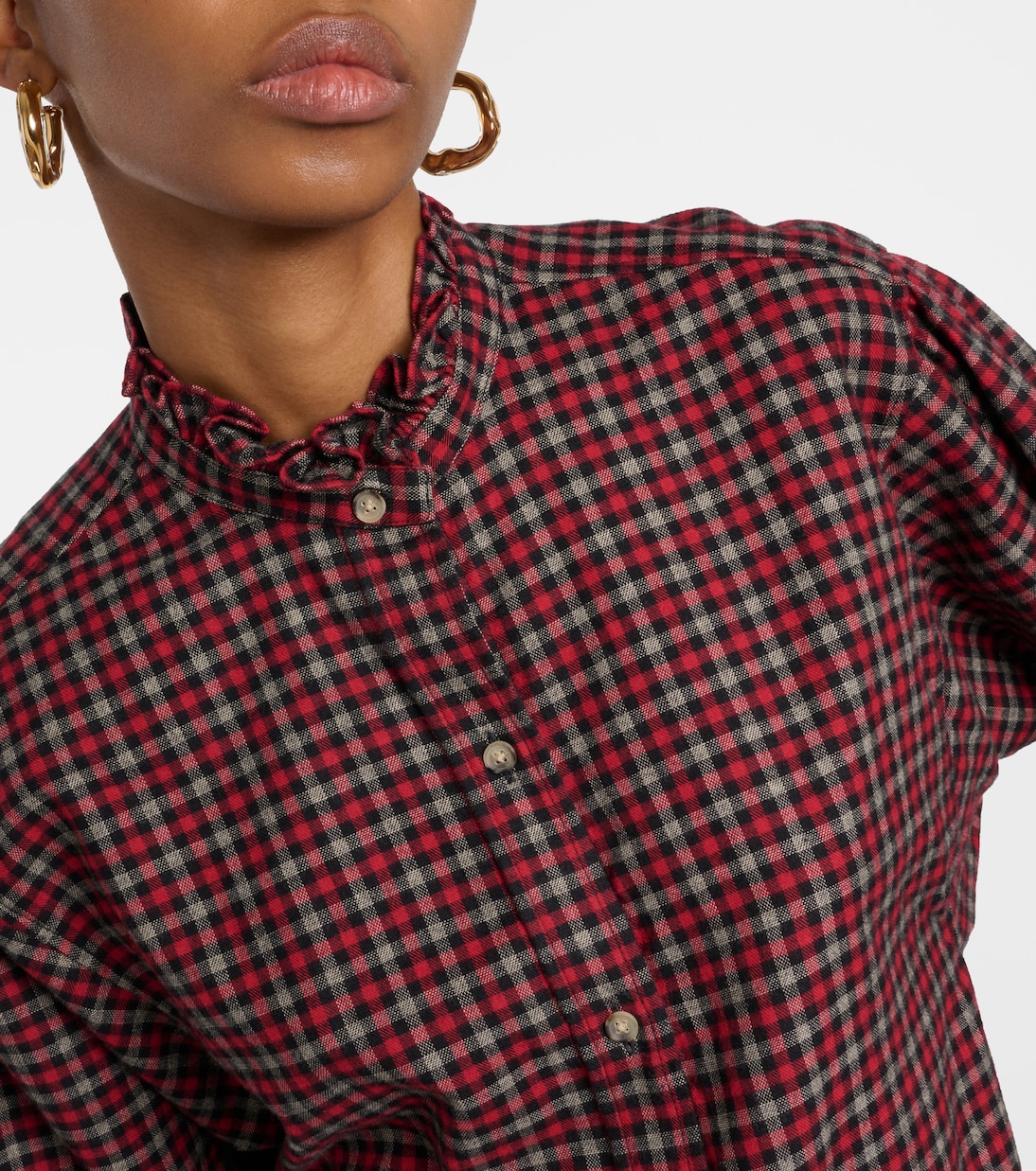 Saoli checked cotton poplin shirt | Marant Etoile