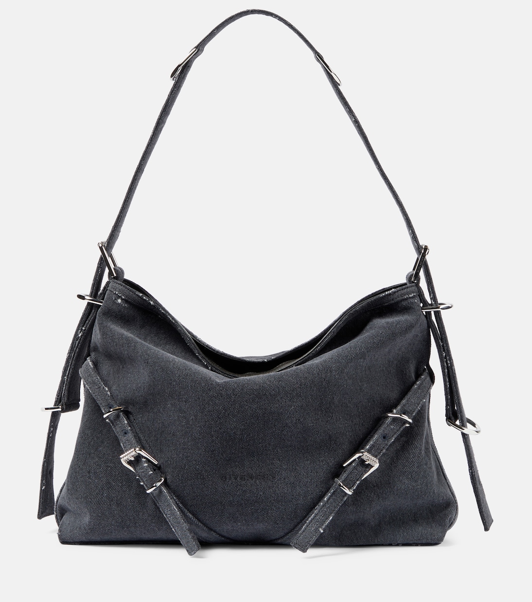 Borsa a spalla Voyou Medium in denim | Givenchy
