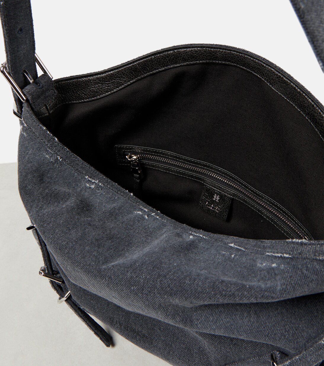 Borsa a spalla Voyou Medium in denim | Givenchy