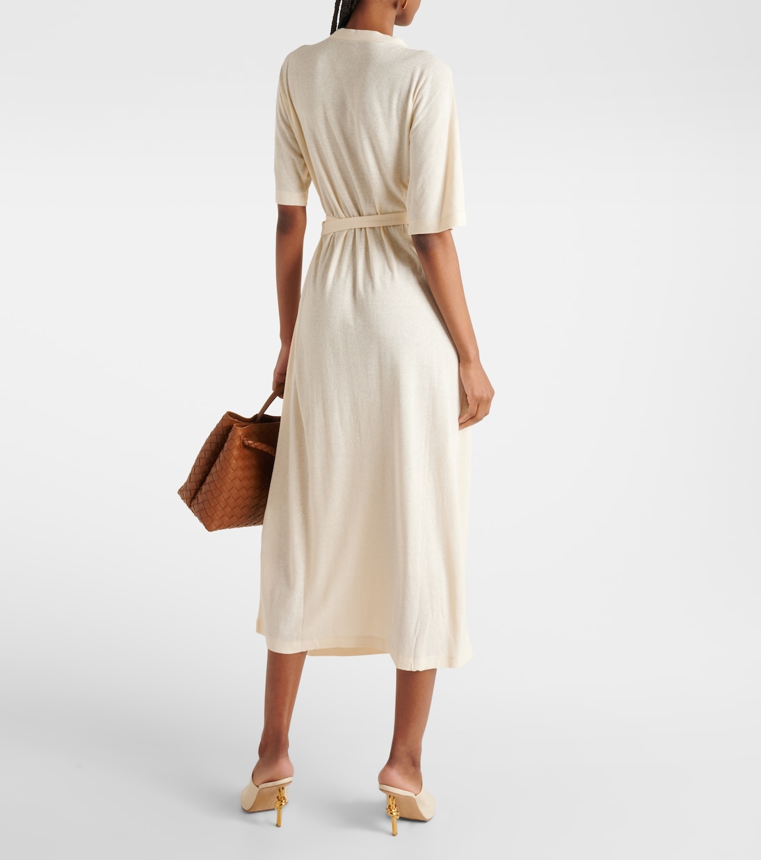 Vestido envolvente de mezcla de lino | Max Mara