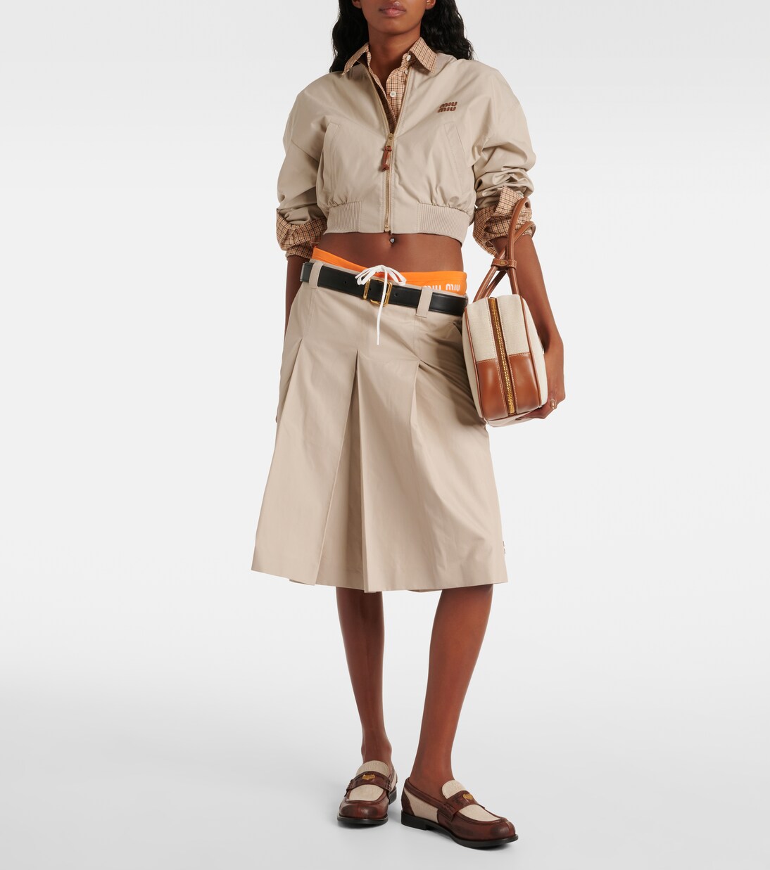 Minigonna Panama in cotone | Miu Miu