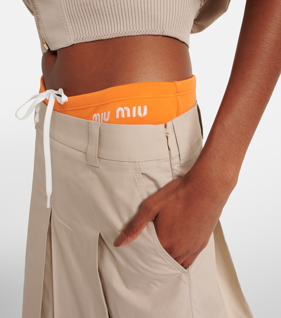 Minigonna Panama in cotone | Miu Miu