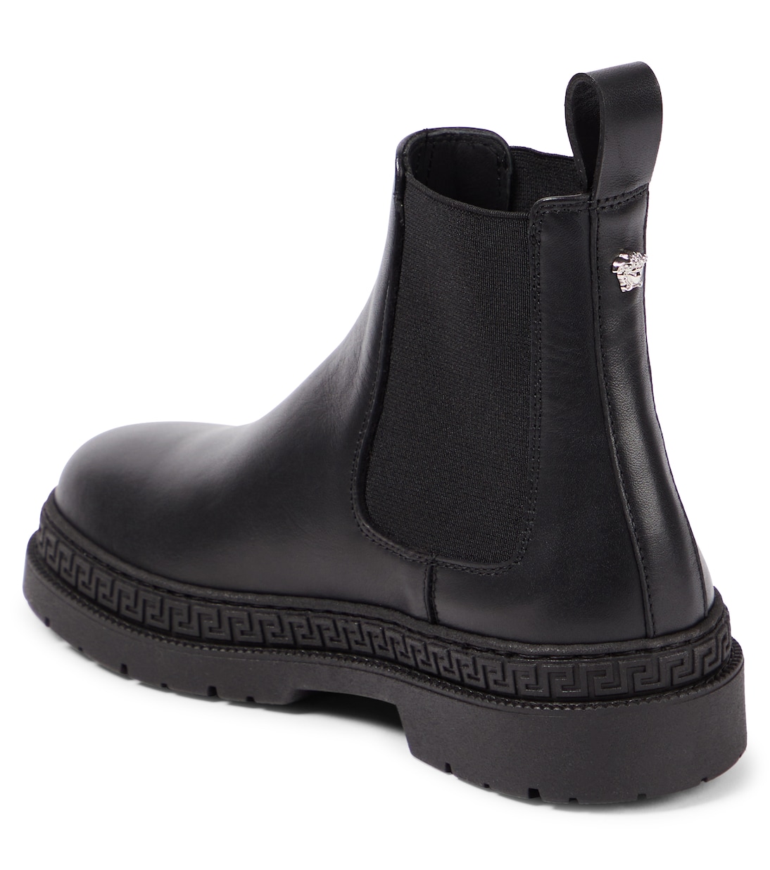 Chelsea Boots La Medusa aus Leder | Versace Kids
