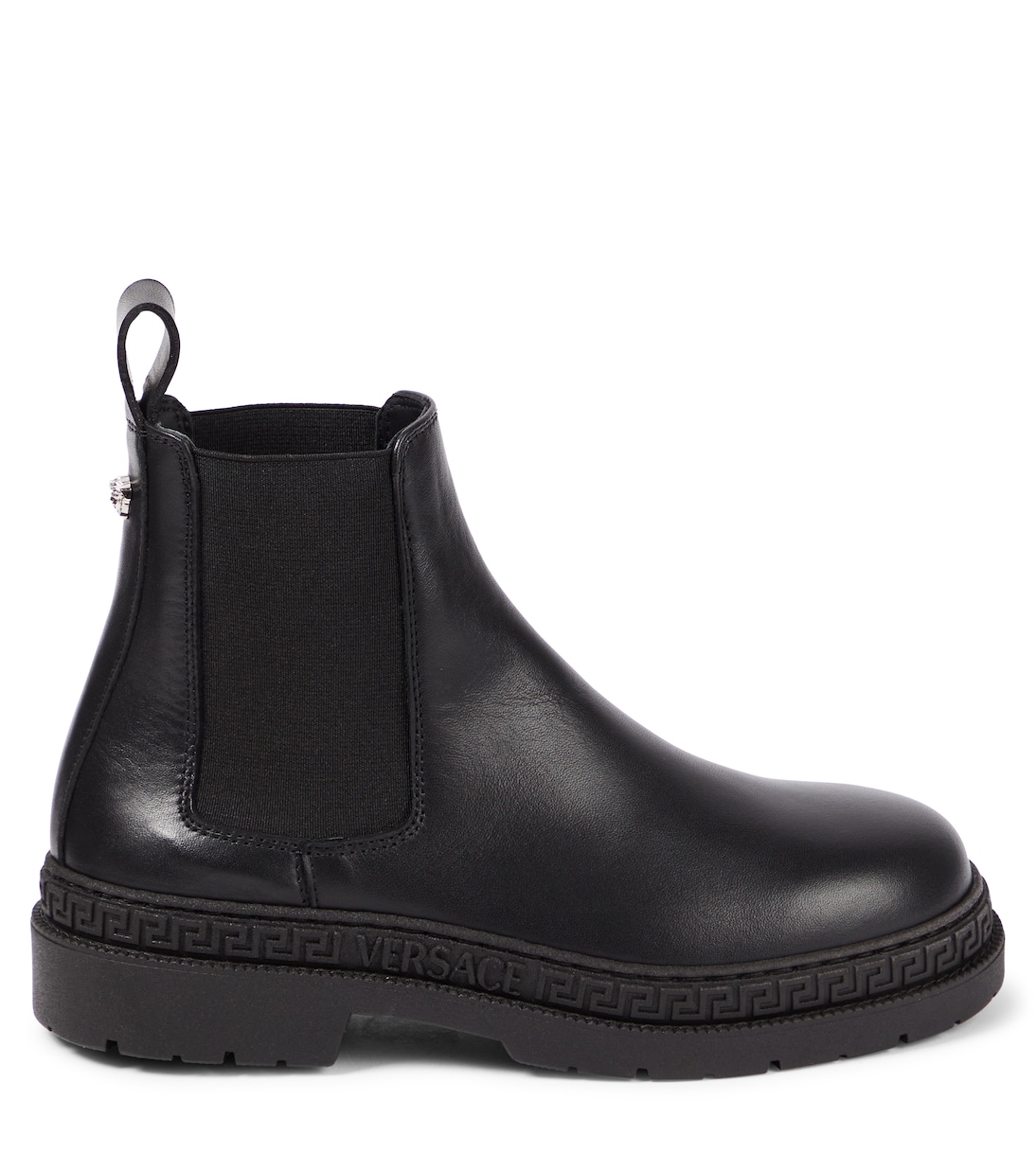 Chelsea Boots La Medusa aus Leder | Versace Kids