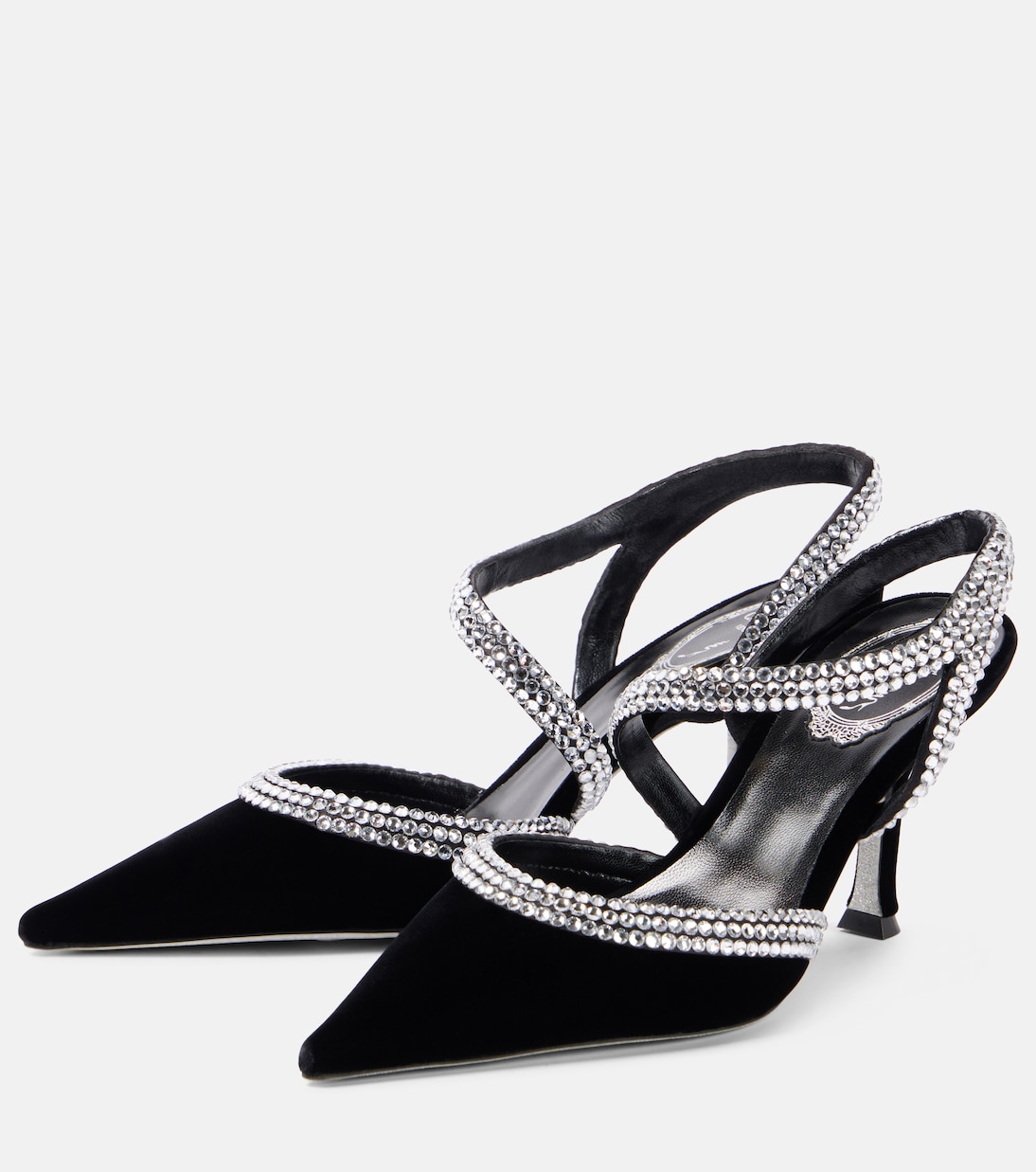 Pumps in velluto con cristalli | Rene Caovilla