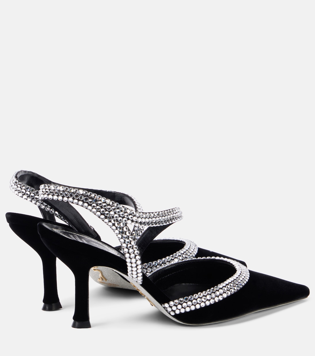 Pumps in velluto con cristalli | Rene Caovilla