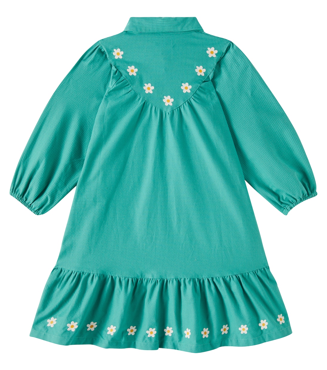 Kariertes Kleid Daisies aus Baumwolle | Tinycottons
