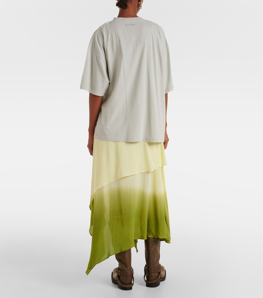 Vestido midi asimétrico a capas | Acne Studios