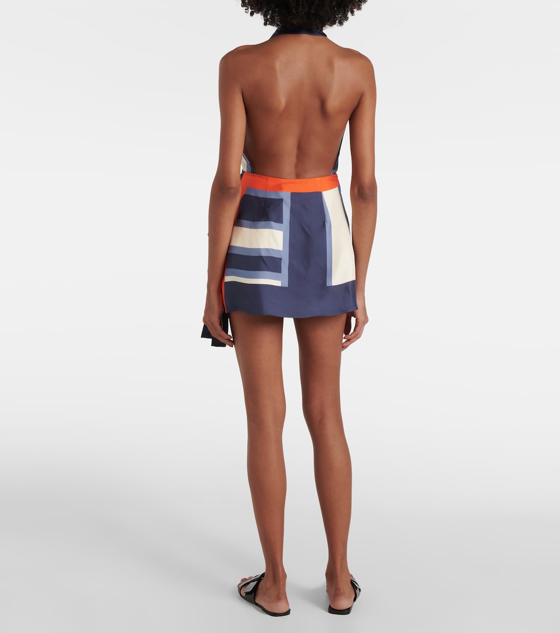 Bedrucktes Wickelkleid Dazed aus Seide | SIR